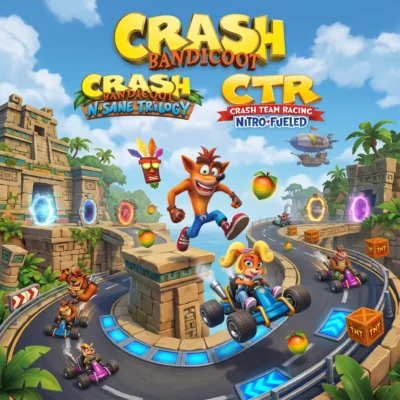 خرید اکانت قانونی Crash Bandicoot - N.Sane Trilogy + CTR Nitro Fueled برای PS4