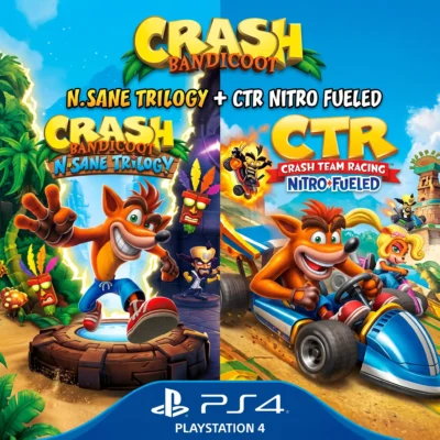 خرید اکانت قانونی Crash Bandicoot - N.Sane Trilogy + CTR Nitro Fueled برای PS4